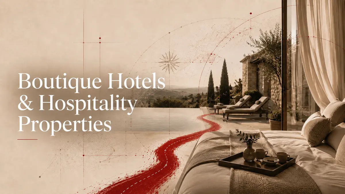 Boutique hotels and hospitality properties